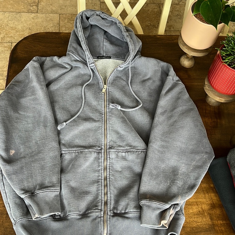 Oversized zipper hoodie